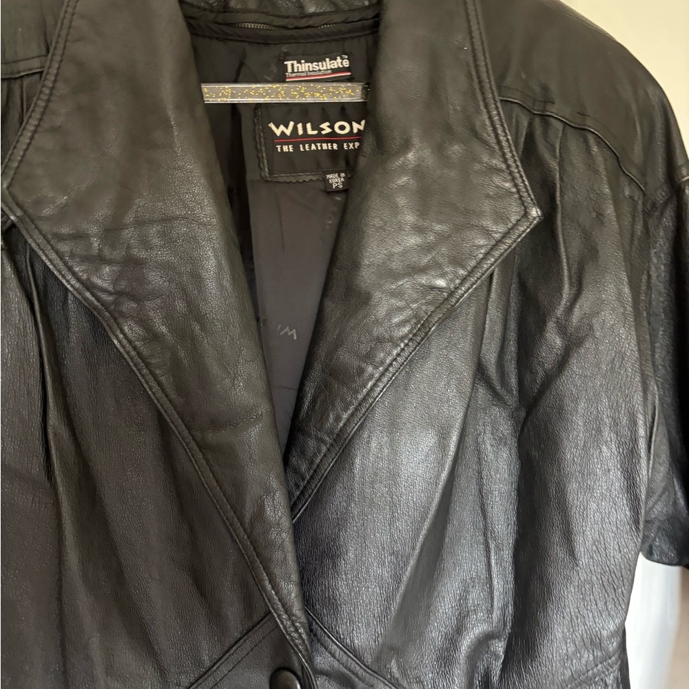 Wilson’s Leather Women's Trench Coat Black Petite Small - Picture 3 of 9